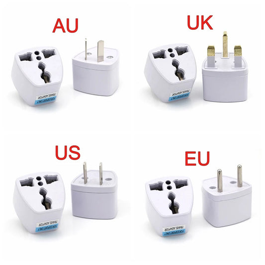 1PC Universal US UK AU To EU Plug USA To Euro Europe Travel Wall AC Power Charger Outlet Adapter Converter 2 Round Pin Socket