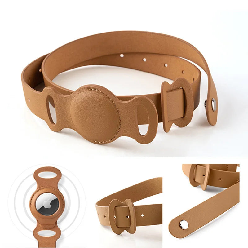 Original Airtag Case Leather Dog Cat Traction Collar For Apple Airtags Location Tracker Pet Anti-lost Device