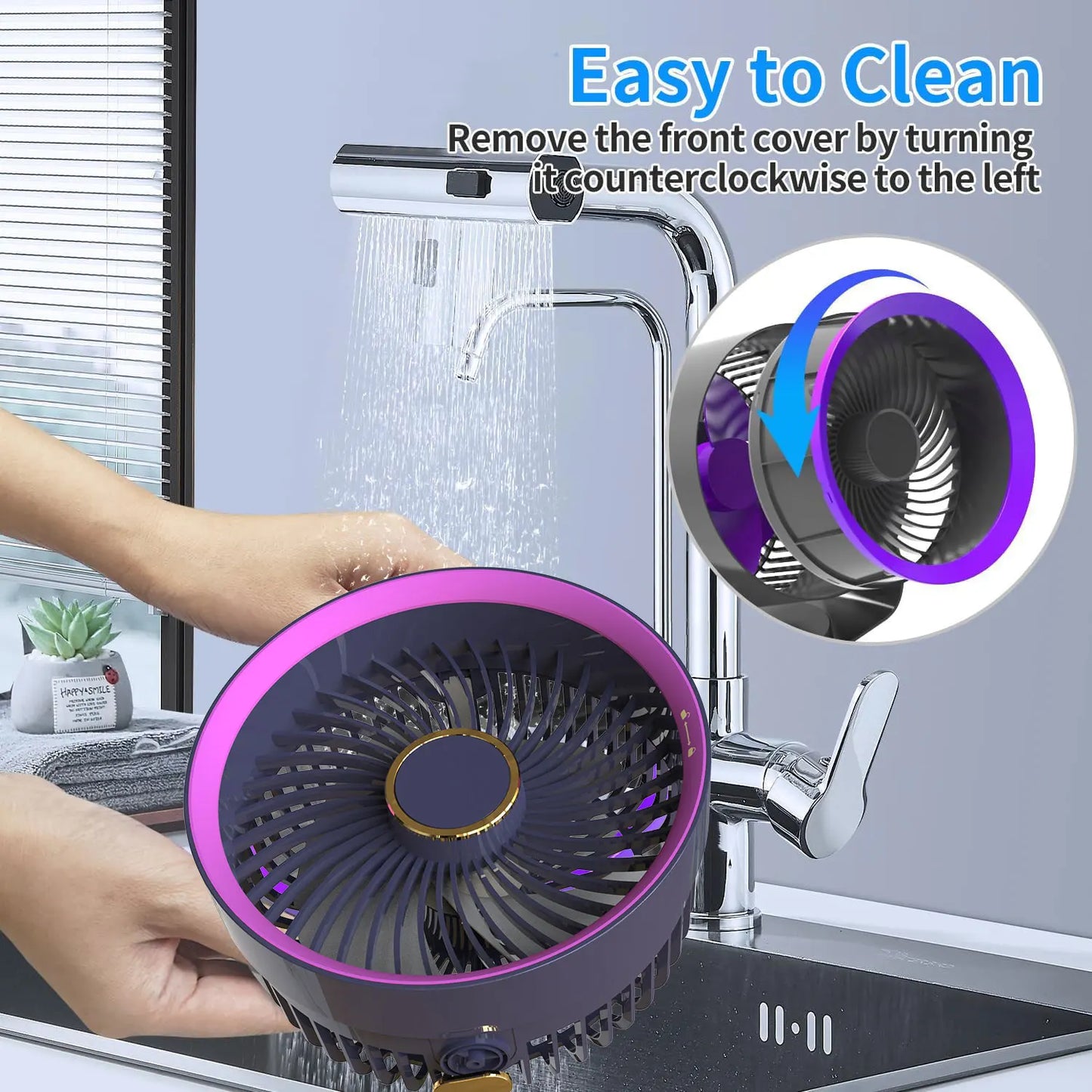 Table Air Circulator Fan for Home Bedroom Strong Airflow Fan 90° Adjustable Settings 28db Low Noise Desk Fan for Office Kitchen