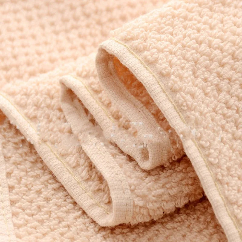 3pcs Waffle Towel Set Household Cotton Face Towel Hand Bath Towel Bath Linen Set For Bathroom 1 Bath Towel & 2 Hand Towels Cream