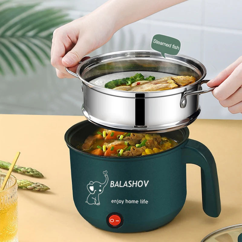 1.8L Electric Multicooker Non-Stick Single/Double Layer Pots Home Dormitory Multi-function Cooking Machine