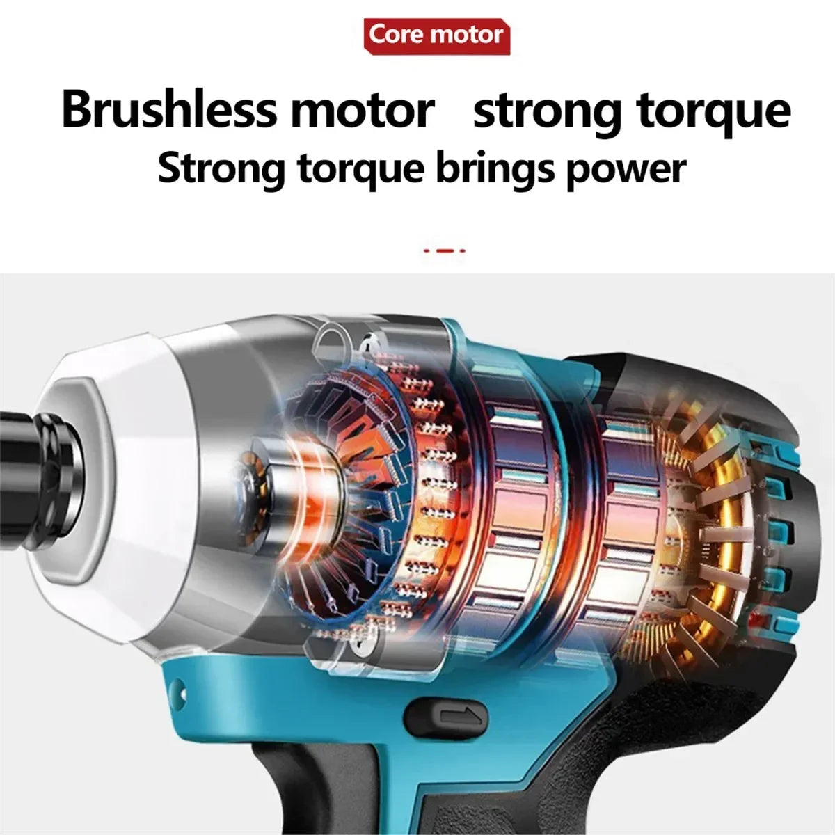 18V Cordless Brushless Electric Wrench Impact Wrench Socket Wrench 350N.m Hand Drill DIY Tool for Makita 18V Battery