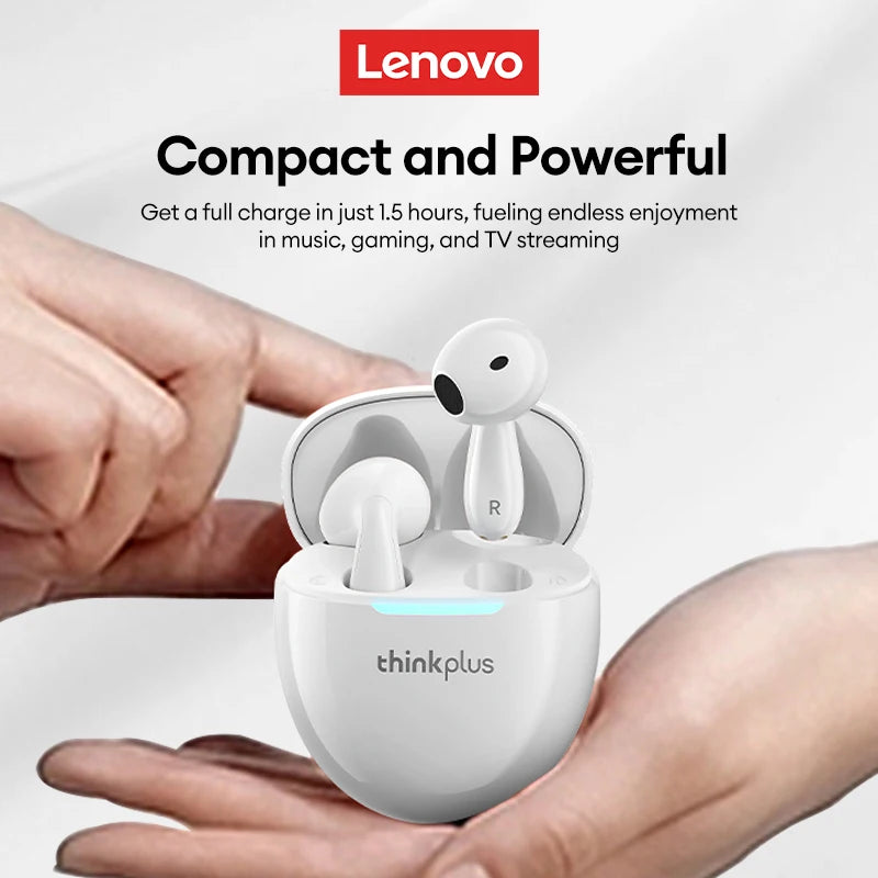 New Choice Lenovo LP48 TWS Wireless Bluetooth 5.4 Earphones Half-In-Ear Music Earbuds Ultra-Long Battery Life Hd Call Headphones