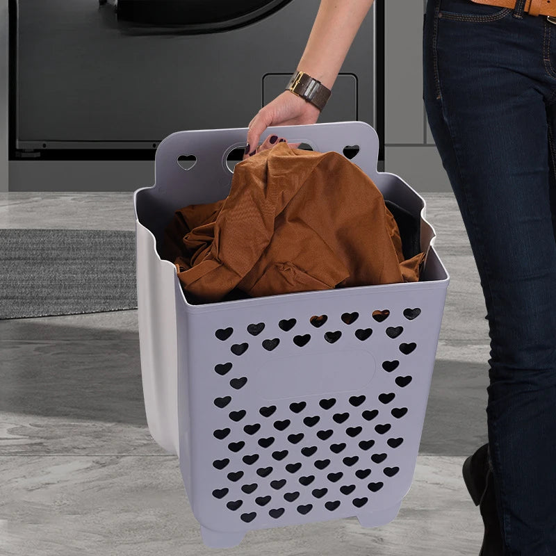 Foldable Punch-free Dirty Clothes Storage Artifact Bathroom Toilet Dormitory Storage Basket Fruit Basket