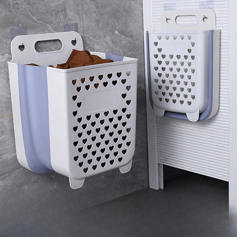 Foldable Punch-free Dirty Clothes Storage Artifact Bathroom Toilet Dormitory Storage Basket Fruit Basket