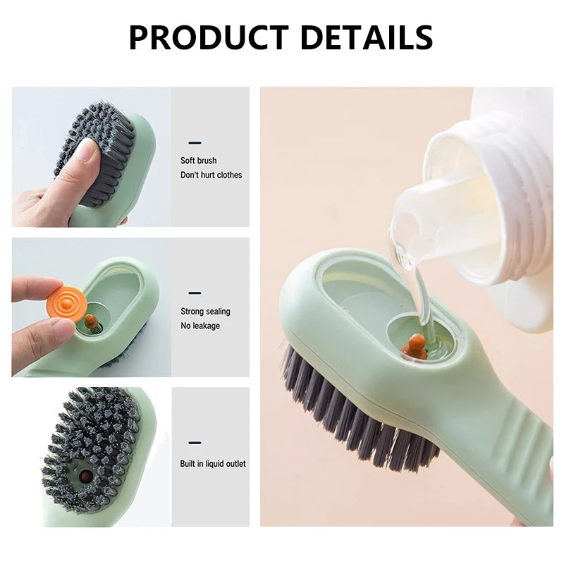 1/2Pcs Multifunctional Cleaning Brush Soft-bristled Liquid Shoe Brush