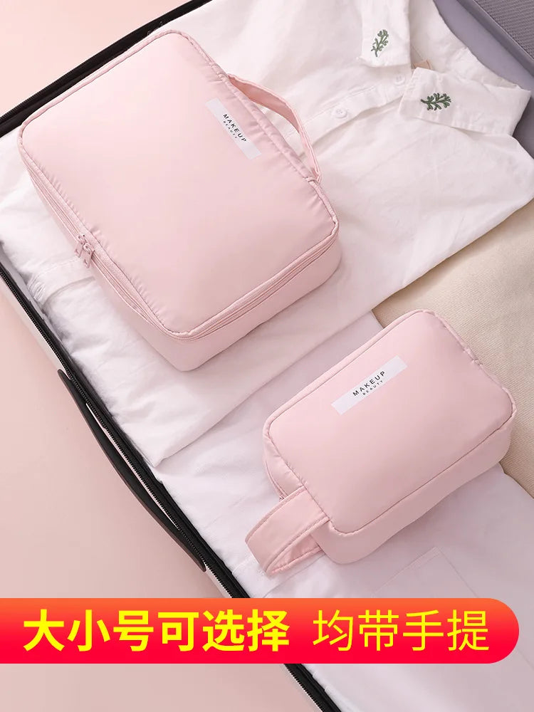 Ladies Portable High Appearance Index Cosmetic Bag Large-capacity Travel Washing Bag