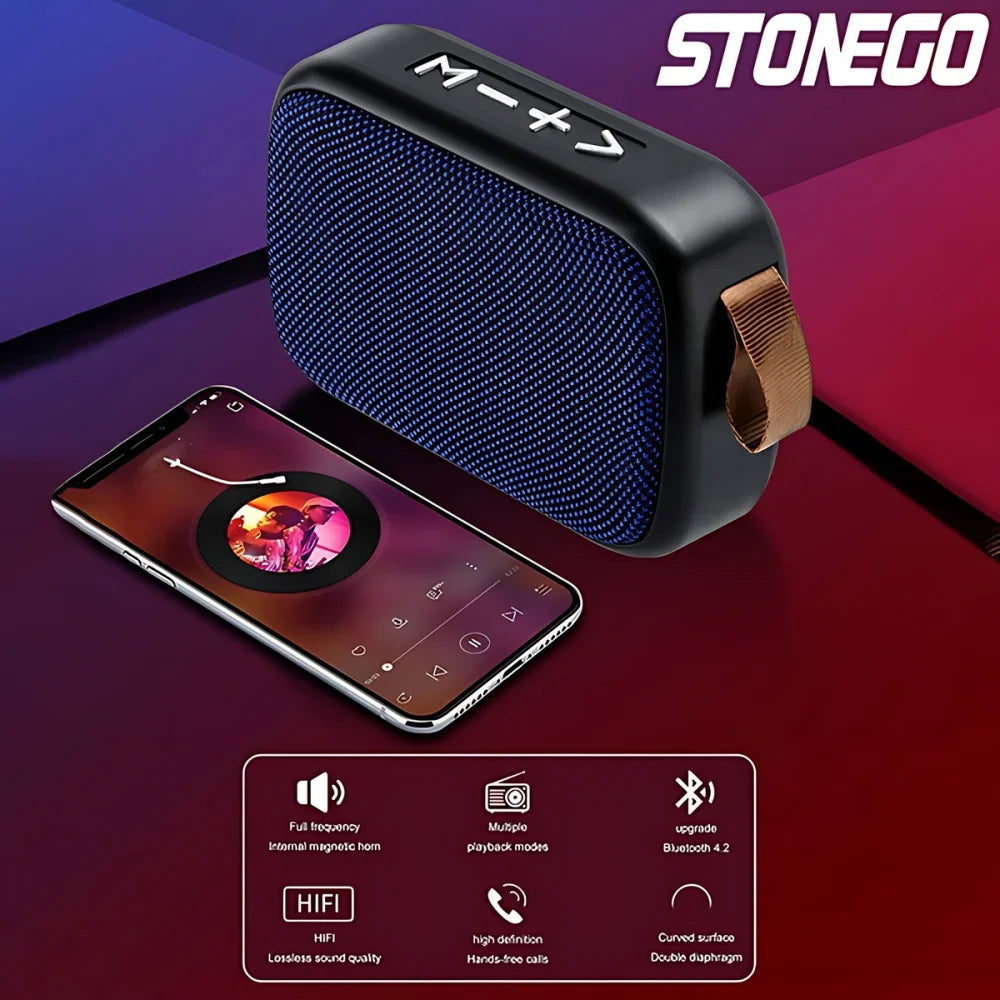 STONEGO 1PC Bluetooth Speakers Portable 3D Stereo Speakers Outdoor Wireless Speakers Support FM-TF Cards