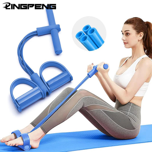 Multifunction Tension Rope 6-Tube Elastic Yoga Pedal Puller Resistance Band Tension Rope