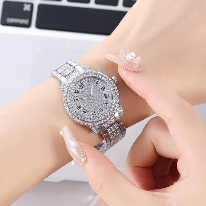 Casual Elegant All-Star Women's Quartz Watch Shiny Fine Zircon Mechanical Lady Wristwatches