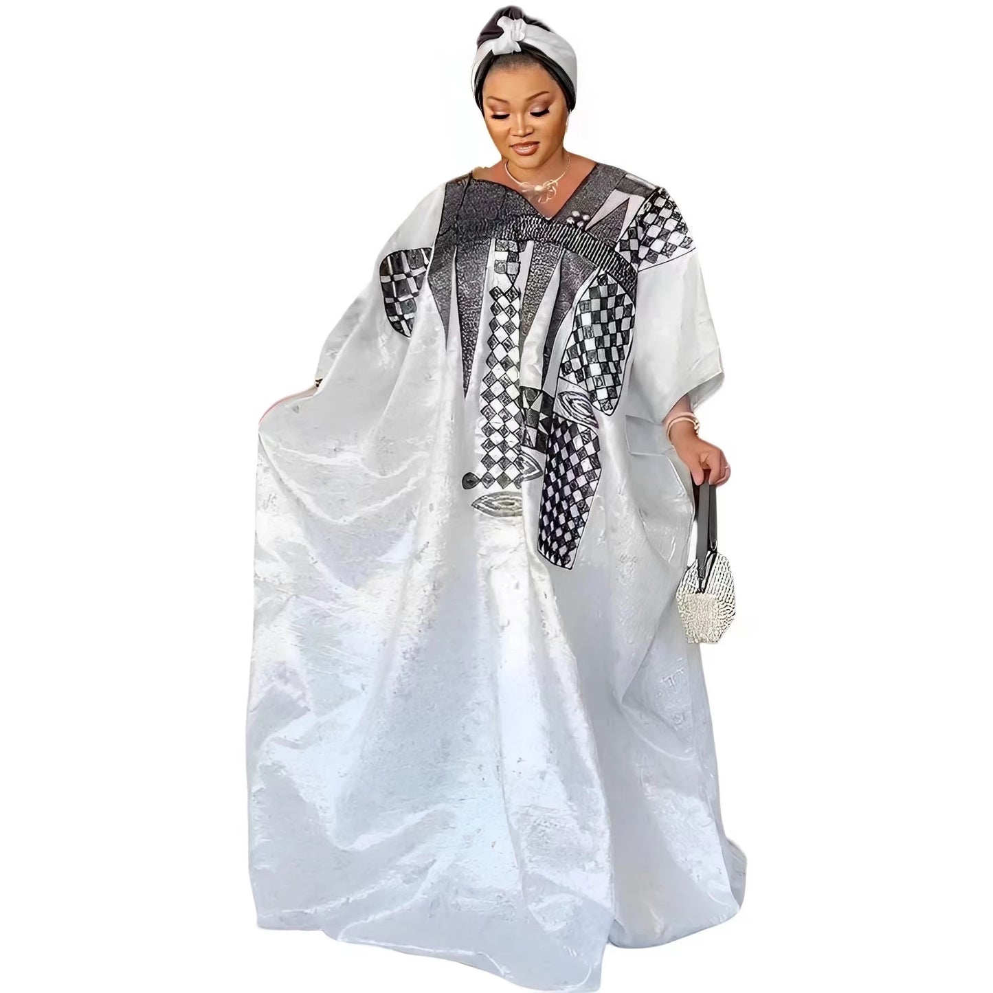 African Dress For Woman Plus Size Dress Bazin Riche Embroidery