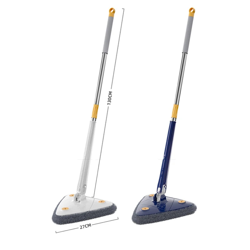 New Iengthened Triangular Mop 360-Degree Telescopic Rotatable Adjustable Floor Cleaning Mop