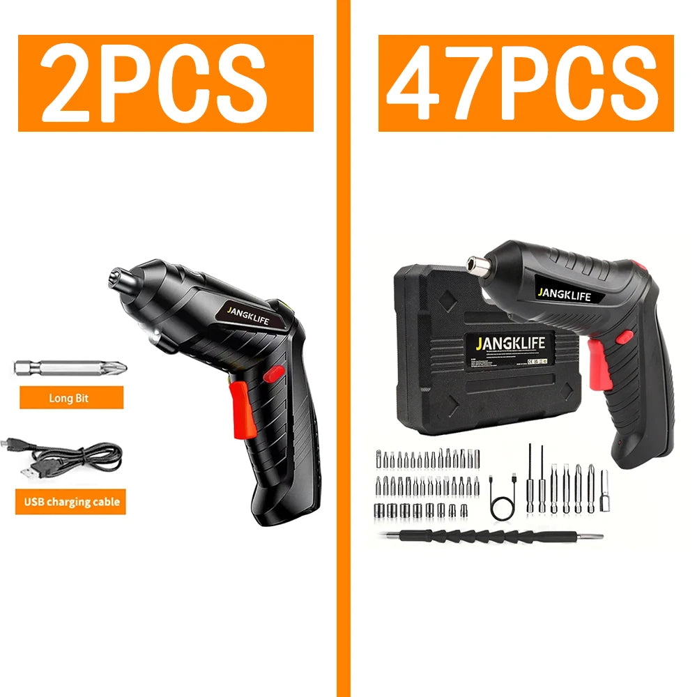 Electric Screwdriver Battery Rechargeable Cordless Screwdriver Powerful Impact Wireless