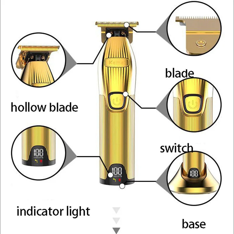 Kemei i32S barber professional hair trimmer for men grooming electric beard trimmer rechargeable