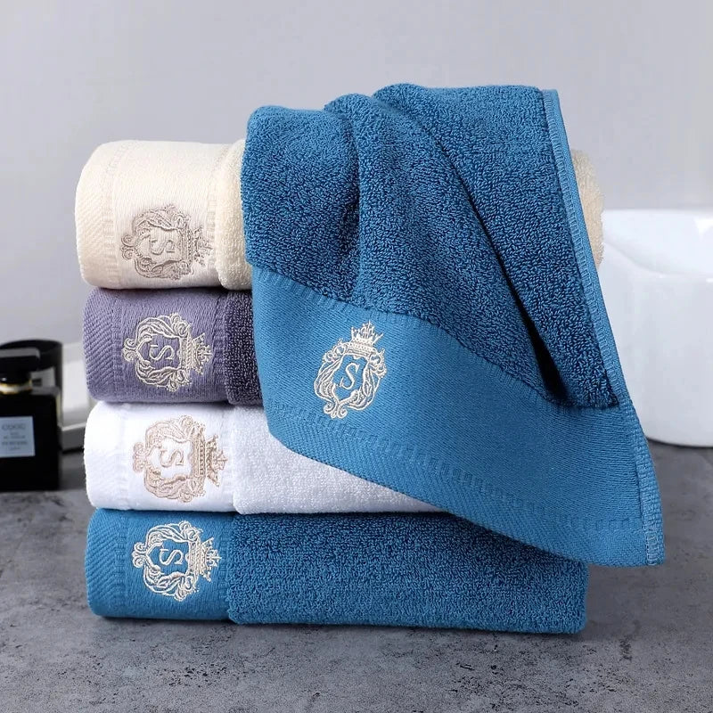 Cotton Towel Sets Letter Design Face Towel Bathroom Beauty SPA Travel Sports Soft Absorbent Beach Luxury Hotel Large Bath Towels