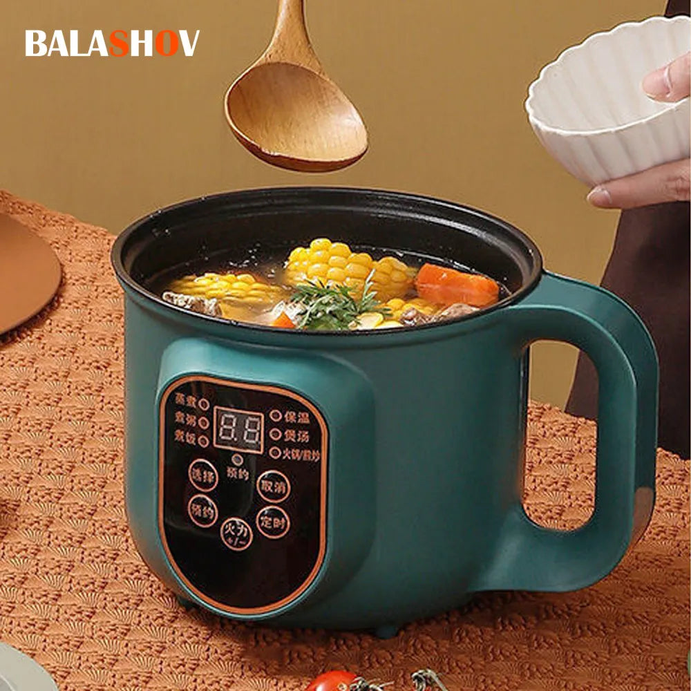 Electric Hot Pot Cooker Multicooker Hotpot Stew Heating Pan Noodles Eggs Soup Steamer Rice Cookers Cooking Pot EU Plug