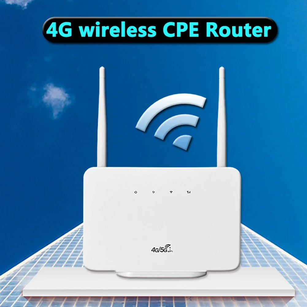 4G Wireless Router 300Mbps 4G LTE CPE Router Modem RJ45 LAN WAN External Antenna Wireless Hotspot with Sim Card Slot EU/US Plug