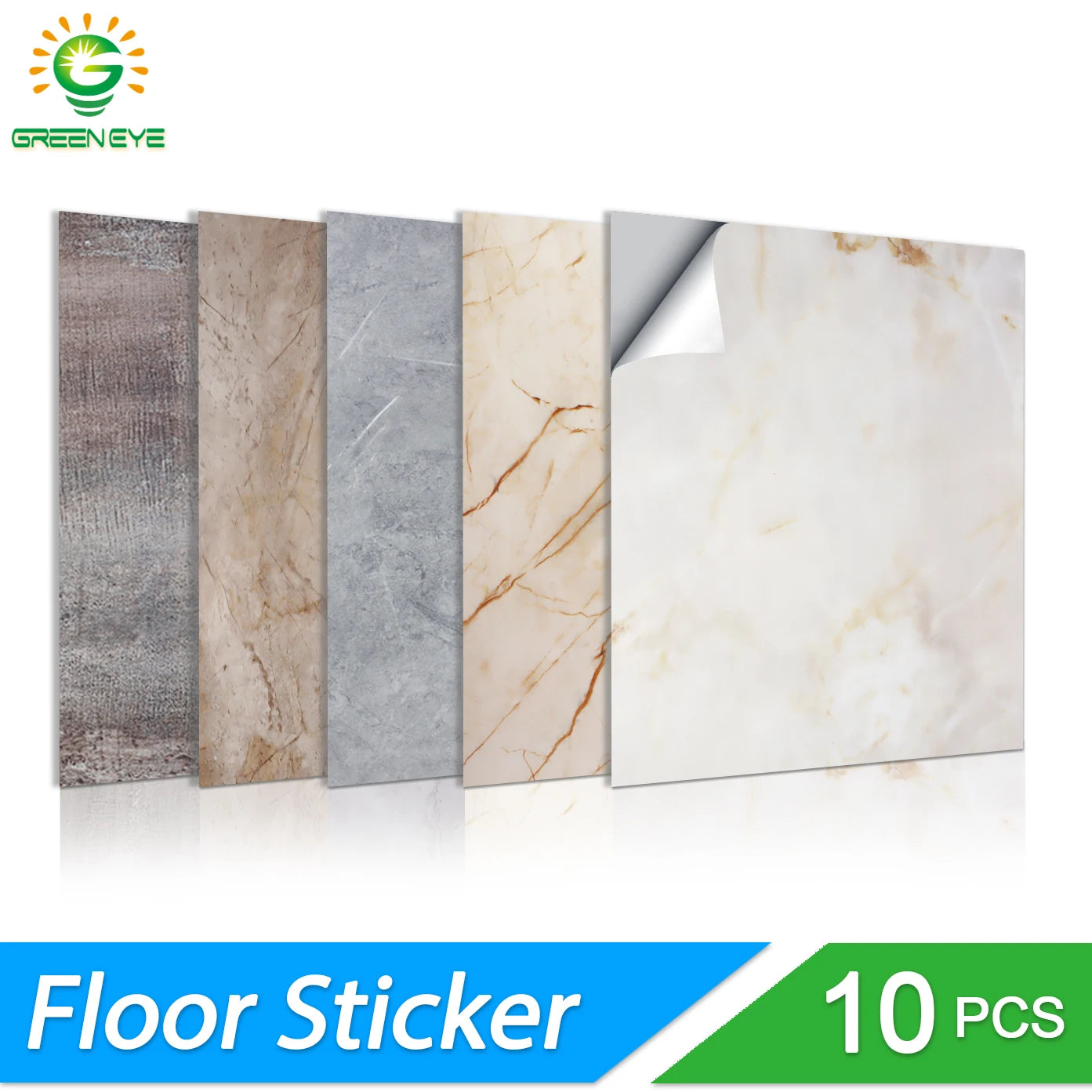 10/pcs PVC Imitation Marble Wall Stickers Self-adhesive Floor Stickers Waterproof Bathroom living Room Decoration Decals 30*30cm