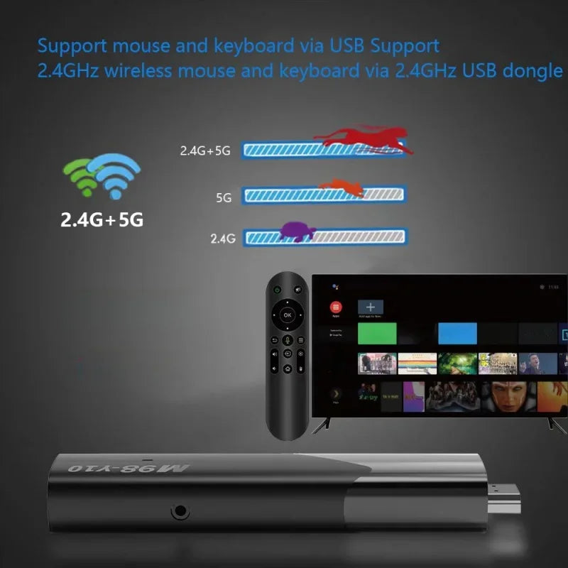 M98-Y10 ATV Smart TV Stick PK DQ06 Allwinner H618 Dual WiFi 2.4G 5G BT5.0 2GB 16GB HD 6K 1080P Android 13 TV Iptv