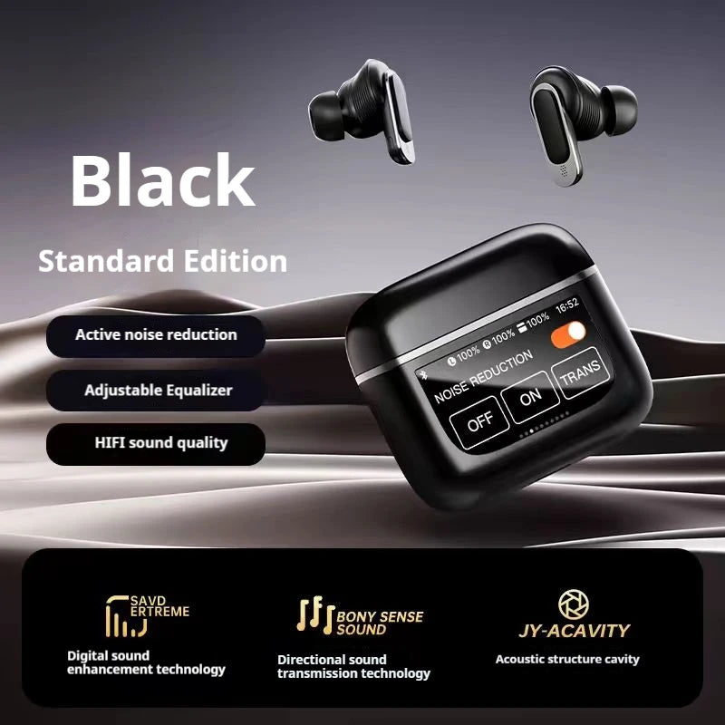 Earbuds ANC Noise Reduction Touch Screen Control LED Battery Indicator Wireless Earphone IPX8 Waterproof