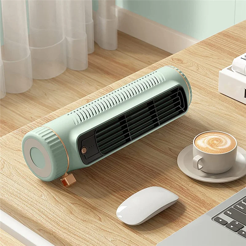 Portable Automatic Remote Air Conditioner, USB Personal Air Conditioner Mini Conditioner with 3-Speed Electric Fan White