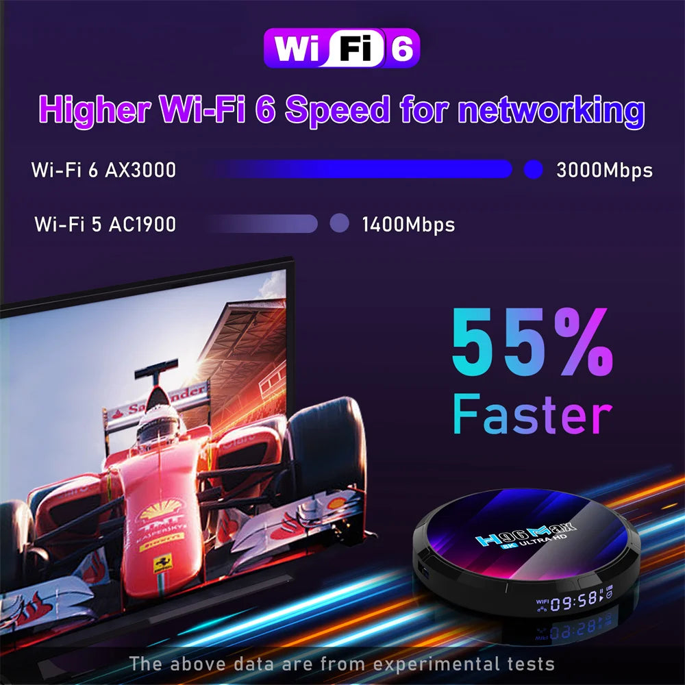 Woopker TV Box Android 13 H96 MAX RK3528 Rockchip 3528 Quad Core 8K Media Player Wifi6 BT5.0 2GB 16GB Google Voice Set Top Box