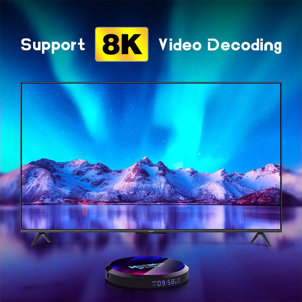 Woopker TV Box Android 13 H96 MAX RK3528 Rockchip 3528 Quad Core 8K Media Player Wifi6 BT5.0 2GB 16GB Google Voice Set Top Box