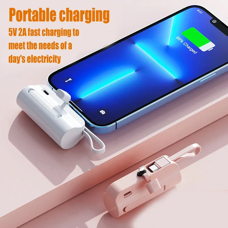 10000mAh Portable Power Bank Mini Fast Charger Auxiliary Battery Capsule Energy