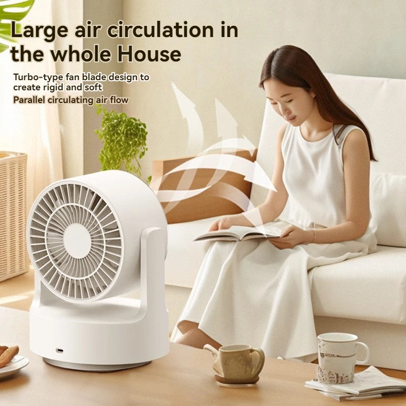 Desktop fan, household USB live streaming lighting fan, outdoor leafless desktop fan, shaking head fan, charging model 2400mah