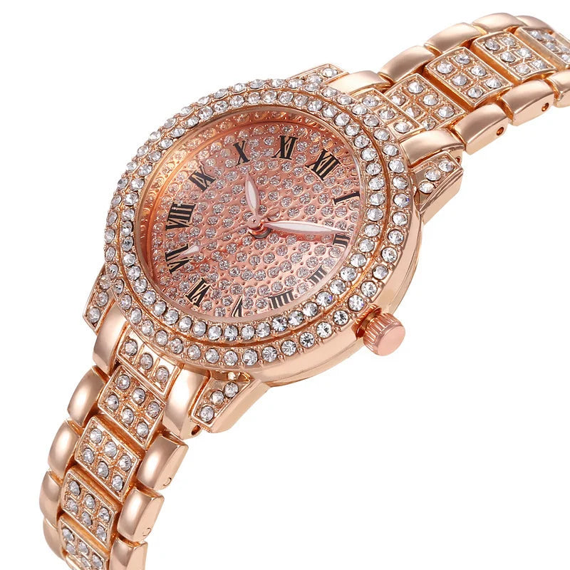 Casual Elegant All-Star Women's Quartz Watch Shiny Fine Zircon Mechanical Lady Wristwatches