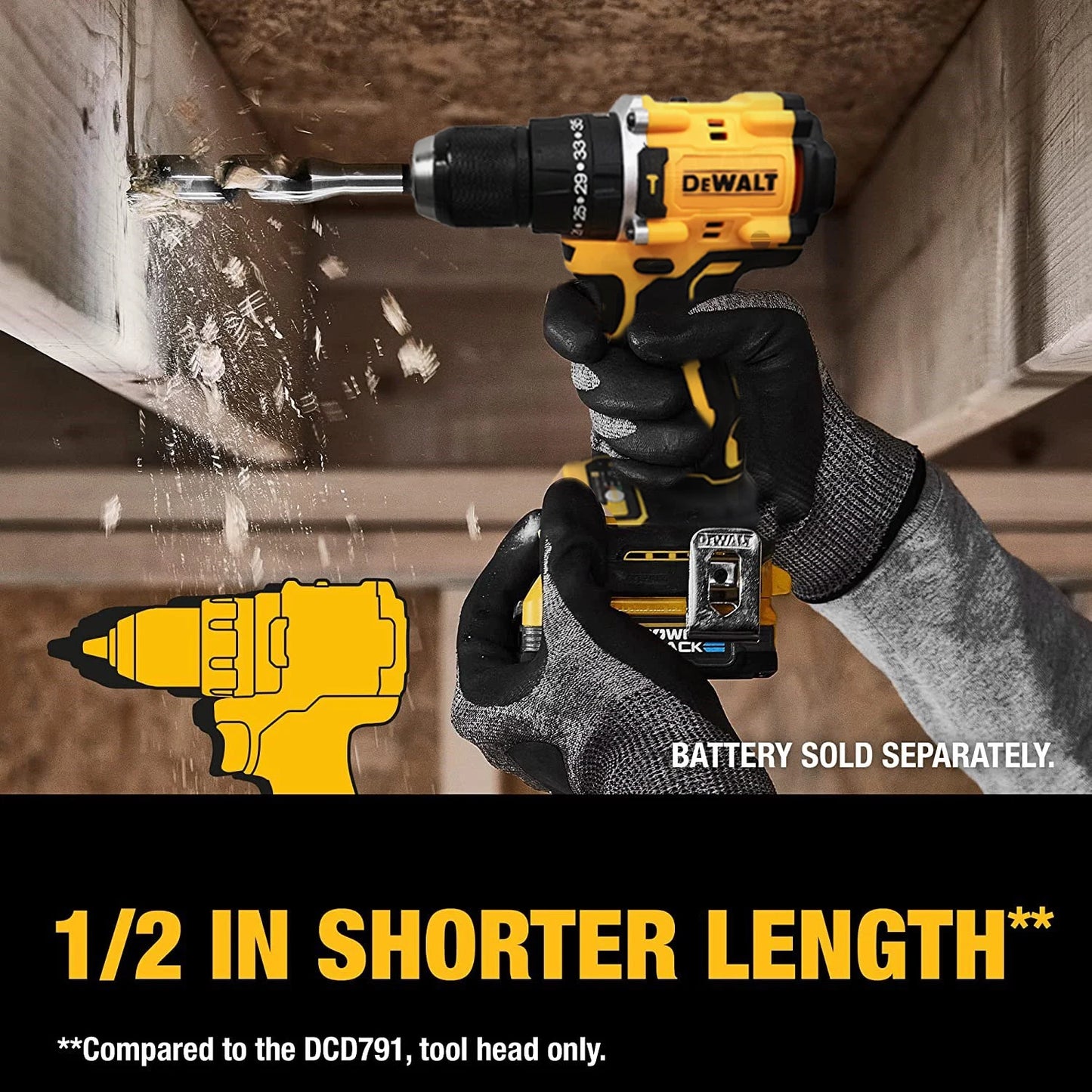 DeWalt DCD800 Electric Drill 20V Brushless Cordless Screwdriver Compact Drill