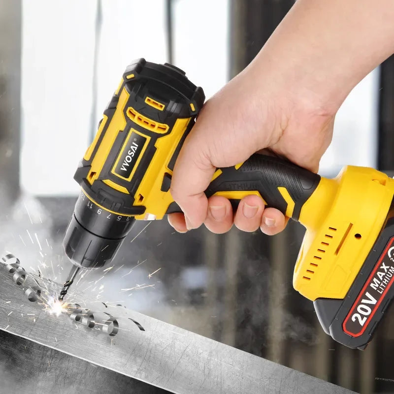 VVOSAI MT-SER 50NM Brushless Electric Drill 25+1 Torque Settings 2-Speeds Electric Power Screwdriver 20V Cordless