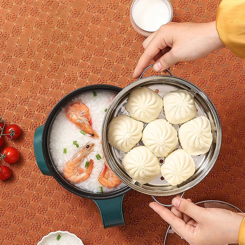 Electric Hot Pot Cooker Multicooker Hotpot Stew Heating Pan Noodles Eggs Soup Steamer Rice Cookers Cooking Pot EU Plug