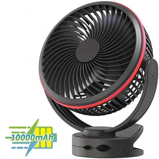 7 Inch Portable 10000mAh Clip Fan USB Charging Desktop Electric Fan High Quality House Dormitory 4 Speed Cooling Ventilador Fans