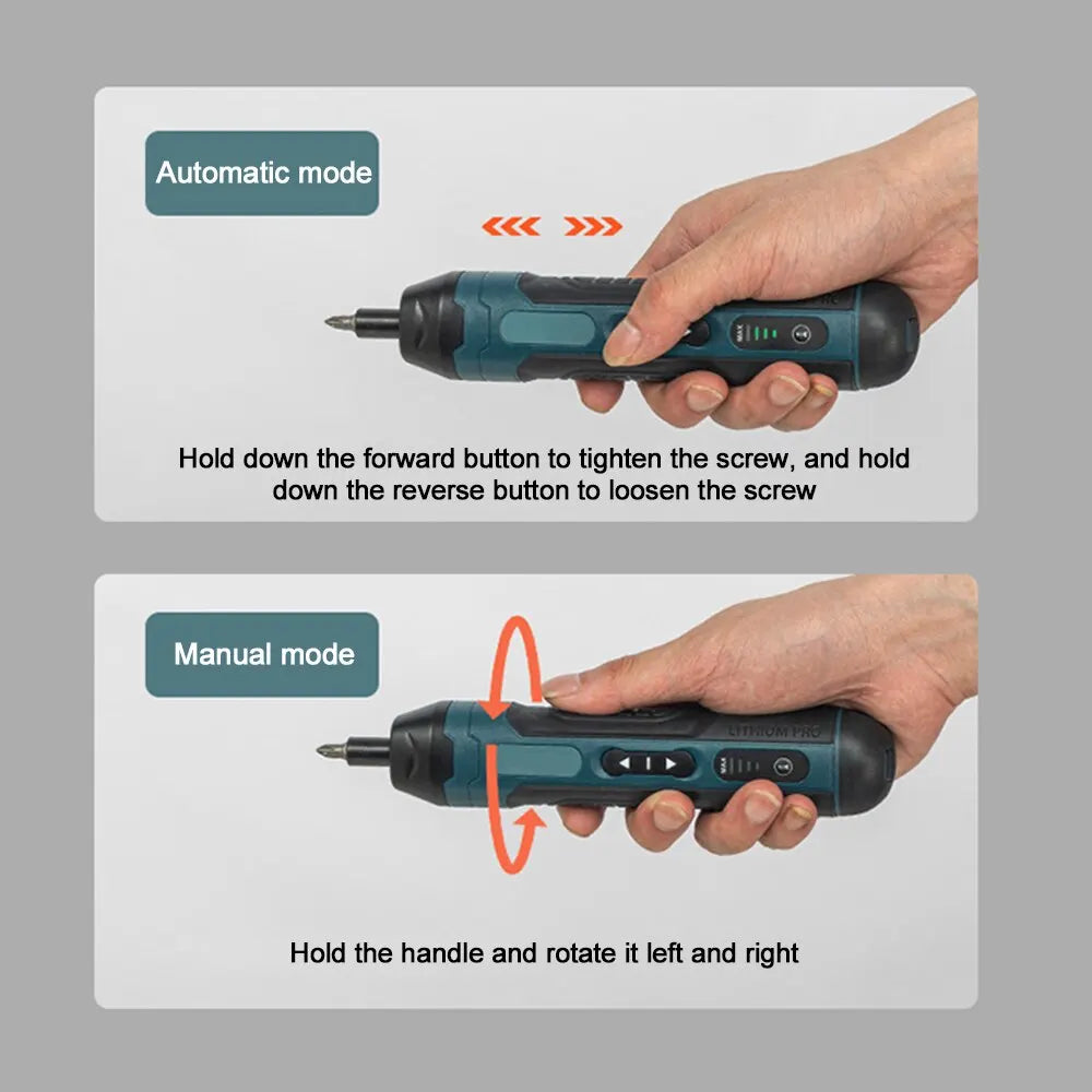 Mini Cordless Electric Screwdriver Rechargeable 1300mah Adjustment Power Drill Multi-function Disassembly Torque