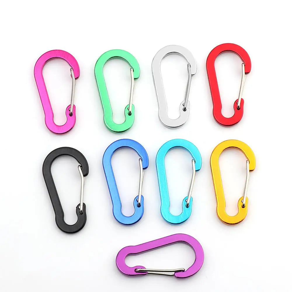 5pcs Tools Carabiner Outdoor Backpack Camping Climbing Booms Fishing Hook Keychain Lock Buckle Snap Clip