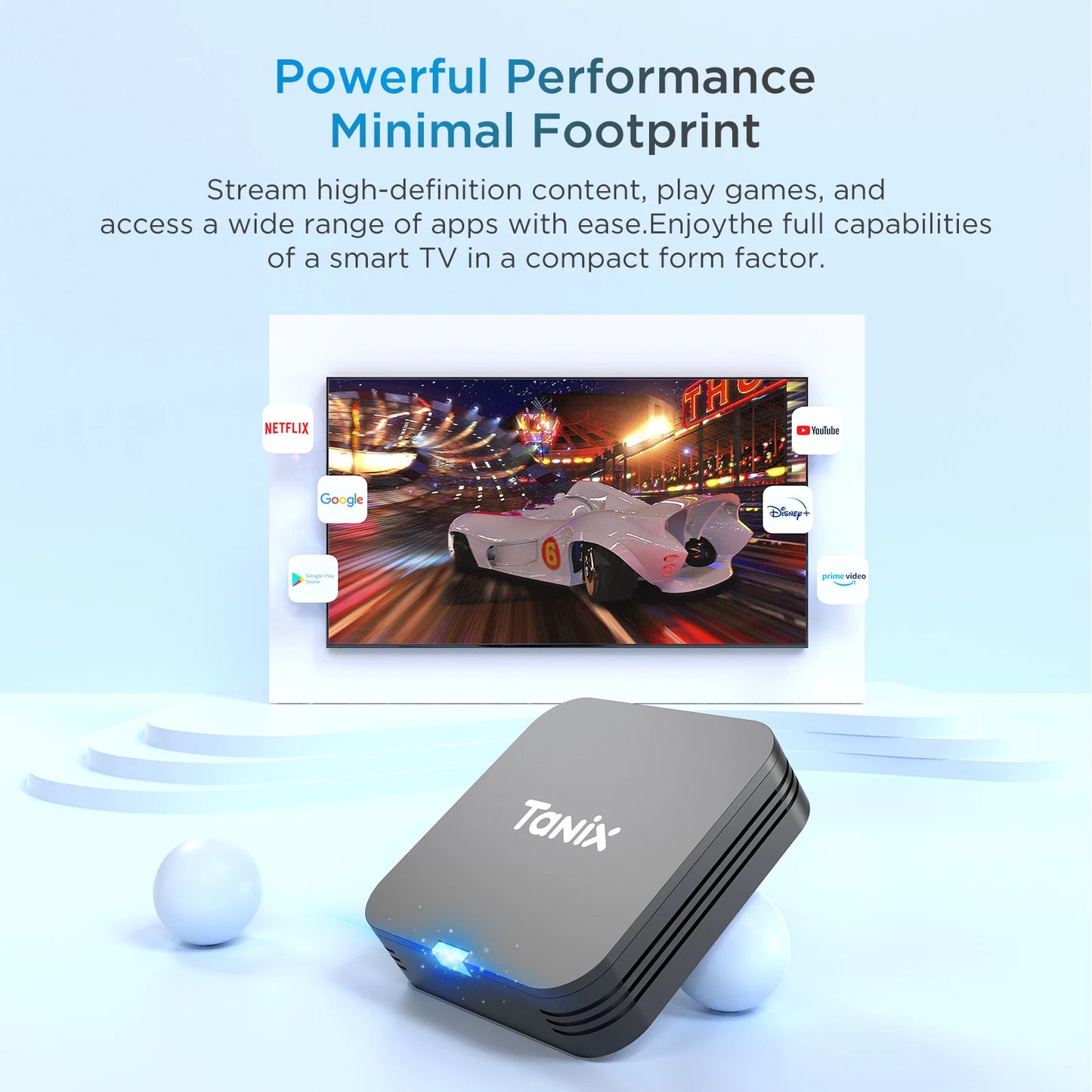 Tanix Smart Android 10 TV Box 2.4G WIFI 4K Global Media Player TX1