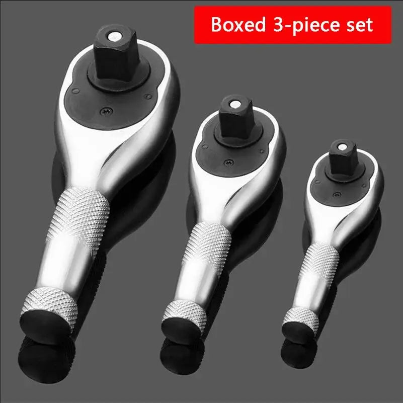 1/4 3/8 1/2 Inch Drive Stubby Ratchet Set Quick-Release Head Mini Ratchet Wrench 72-Tooth Square Head Spanner