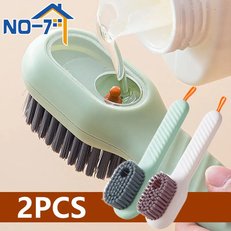 1/2Pcs Multifunctional Cleaning Brush Soft-bristled Liquid Shoe Brush