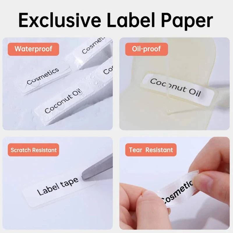 Niimbot D11/D101/D110 Mini Portable Printer White Tape Sticker Papers Waterproof  Anti-Oil No Glue Thermal Label Printer New