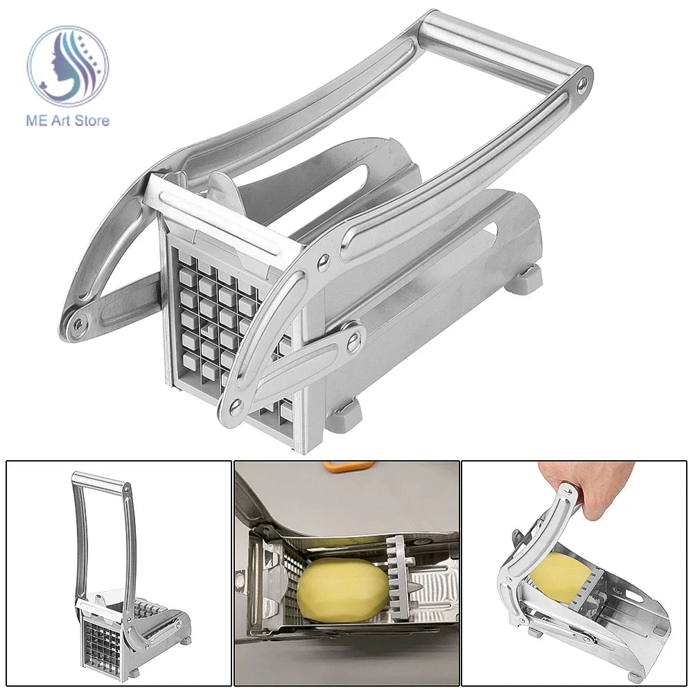 Potato Chips Strip Slicer Stainless Steel French Fries Cutter Chopper Chips Machine