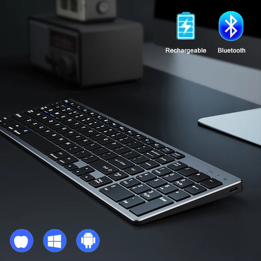 Wireless Keyboard Bluetooth 5.0 2.4G Mini Multimedia 102 Keycaps bluetooth For Laptop PC TV iPad Macbook Android iPad keyboard