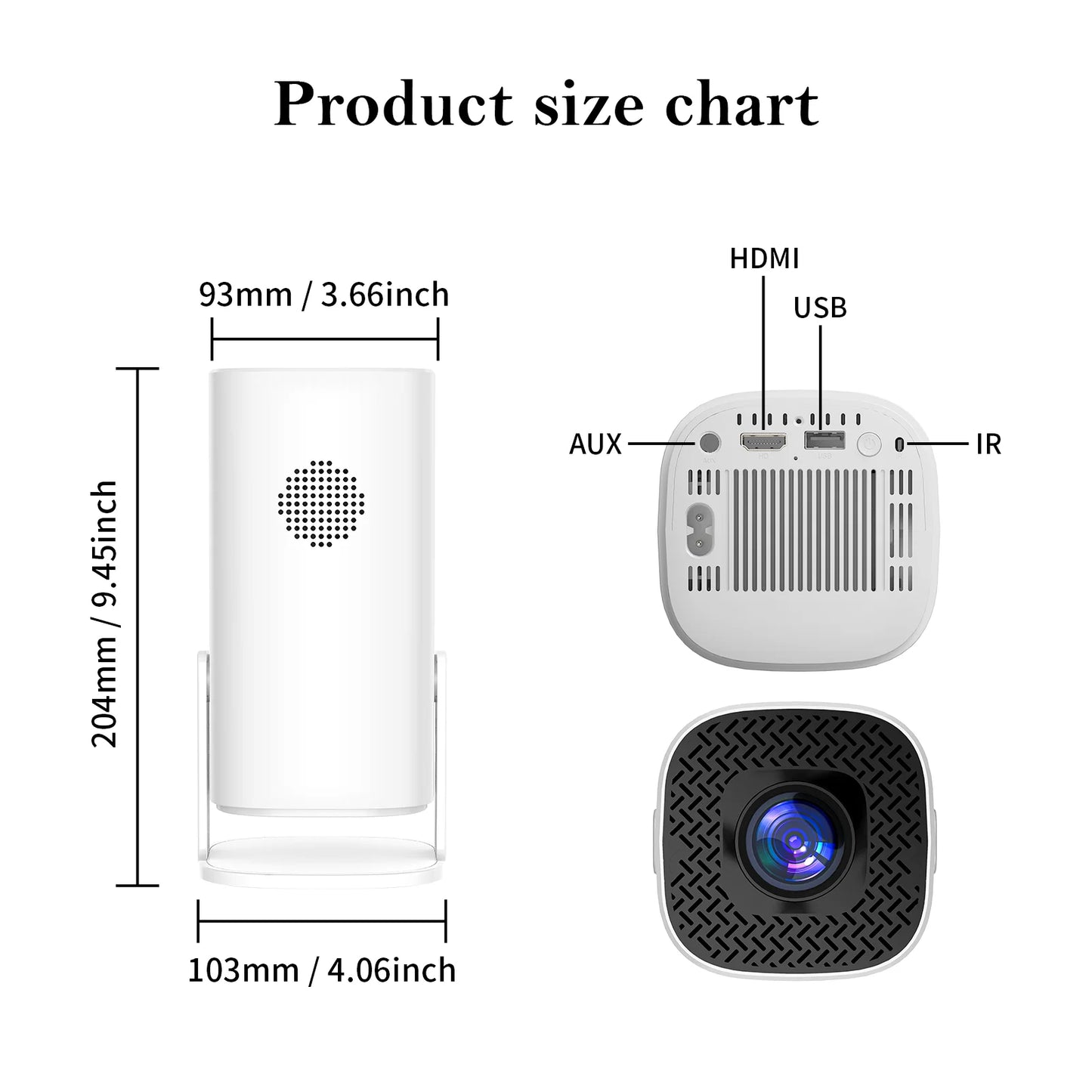 P30 Smart Mini Projector Android 11 WiFi6 Support 4K 1080P BT5.0 Projector 1280*720P Home Cinema Portable Projector