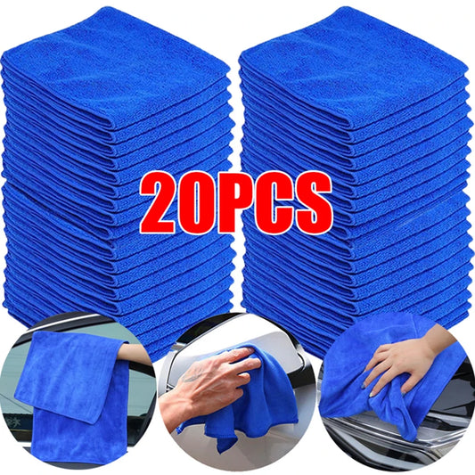 1/20PCS Microfiber Towels Car Wash Drying Cloth Towel Household Cleaning Cloths Auto Detailing Polishing Cloth Home Clean Tools