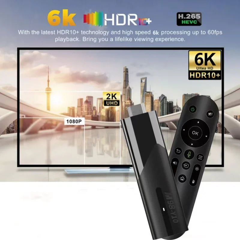 M98-Y10 ATV Smart TV Stick PK DQ06 Allwinner H618 Dual WiFi 2.4G 5G BT5.0 2GB 16GB HD 6K 1080P Android 13 TV Iptv