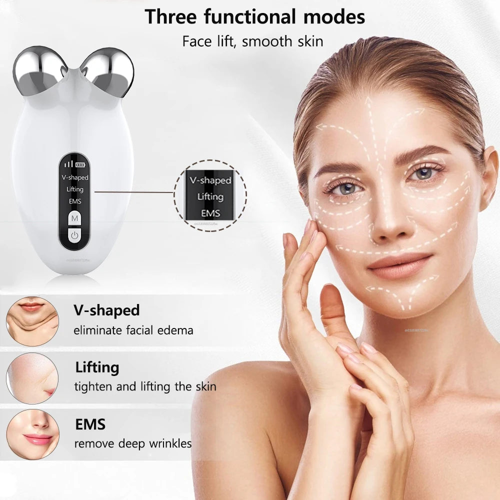 Face Lifting Massager EMS Microcurrent Massager Facial Wrinkle Lift Machine EMS
