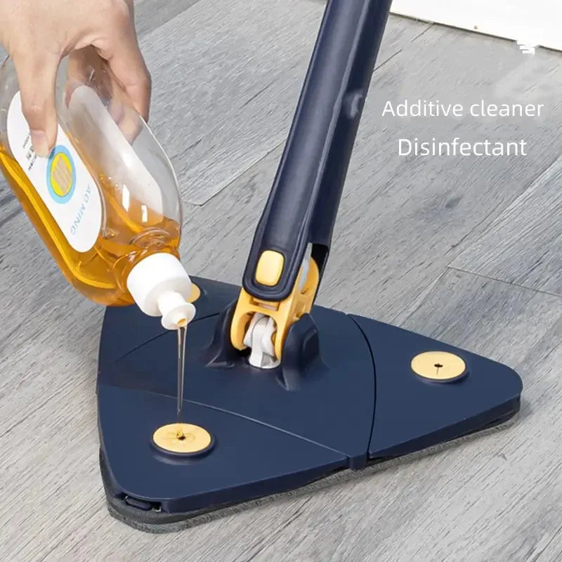 New Iengthened Triangular Mop 360-Degree Telescopic Rotatable Adjustable Floor Cleaning Mop