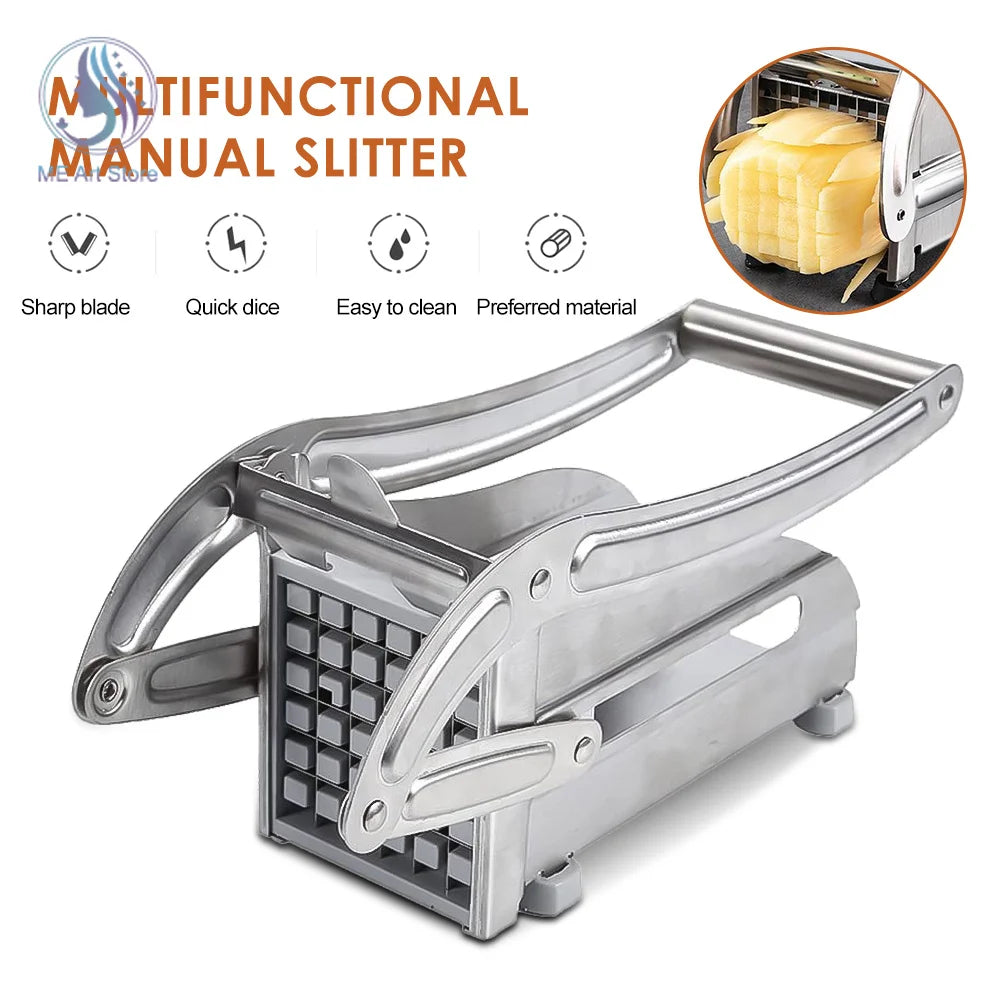 Potato Chips Strip Slicer Stainless Steel French Fries Cutter Chopper Chips Machine