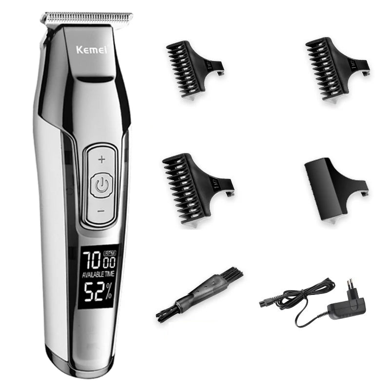 Kemei professional hair trimmer for men beard grooming hair clipper edge rechargeable