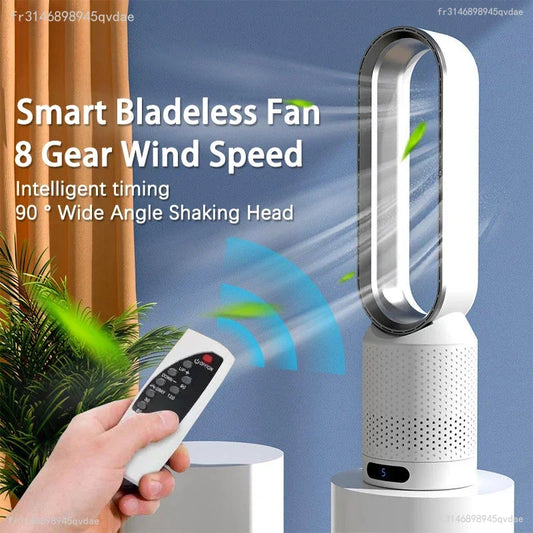 2024 Air Purification Circulation Bladeless Ultra-Quiet Dormitory Desk Floor Electric Fan Tower Bladeless  Room